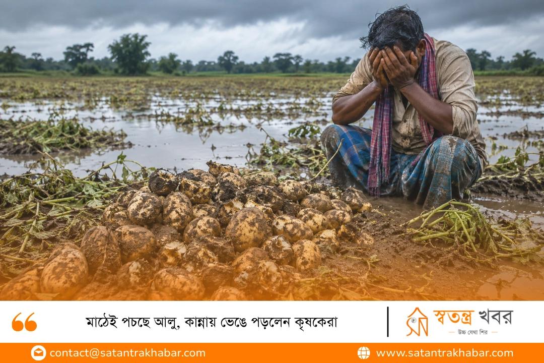 মাঠেই পচছে আলু, কান্নায় ভেঙে পড়লেন কৃষকেরা