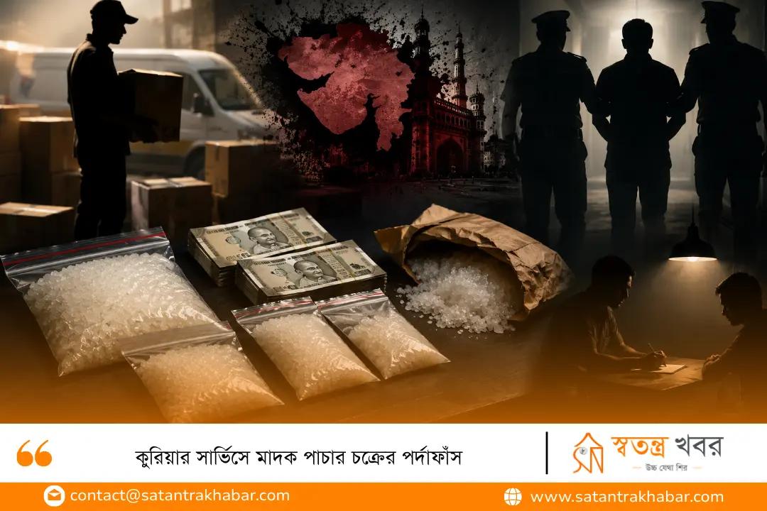 কুরিয়ার সার্ভিসে মাদক পাচার চক্রের পর্দাফাঁস 