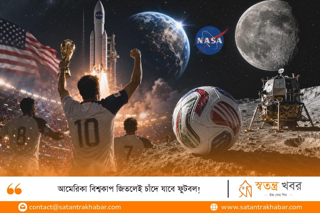 আমেরিকা বিশ্বকাপ জিতলেই চাঁদে যাবে ফুটবল!