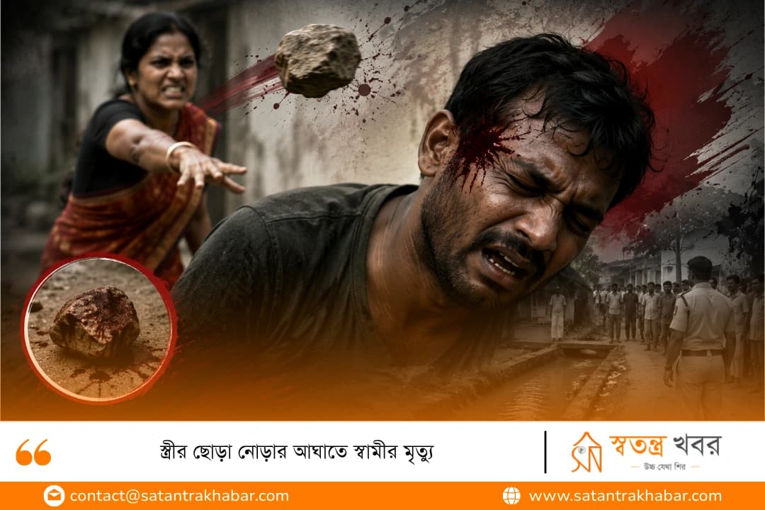 স্ত্রীর ছোড়া নোড়ার আঘাতে স্বামীর মৃত্যু