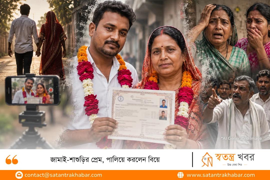 জামাই-শাশুড়ির প্রেম, পালিয়ে করলেন বিয়ে