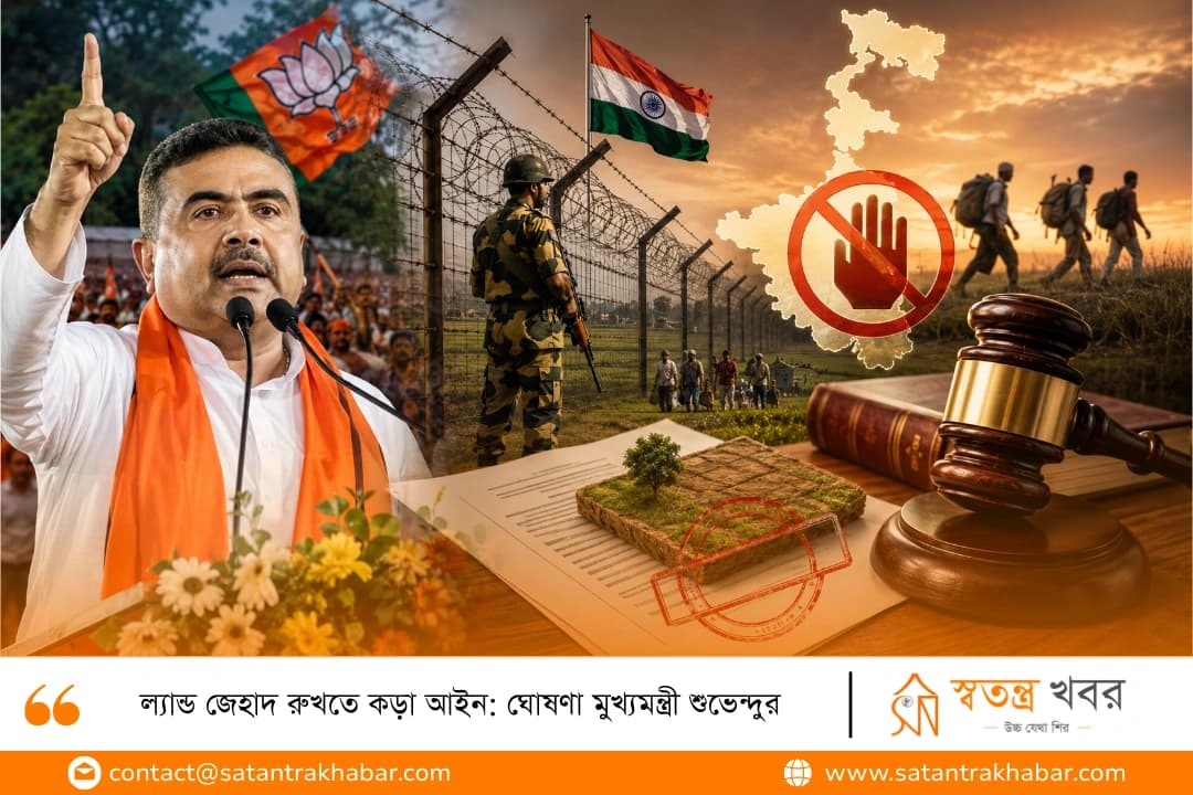 ল্যান্ড জেহাদ রুখতে কড়া আইন: ঘোষণা মুখ্যমন্ত্রী শুভেন্দুর