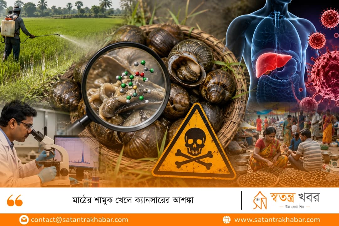 মাঠের শামুক খেলে ক্যানসারের আশঙ্কা