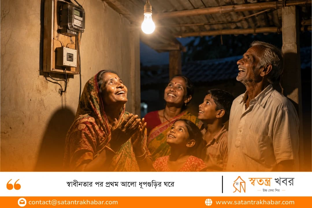 স্বাধীনতার পর প্রথম আলো ধূপগুড়ির ঘরে