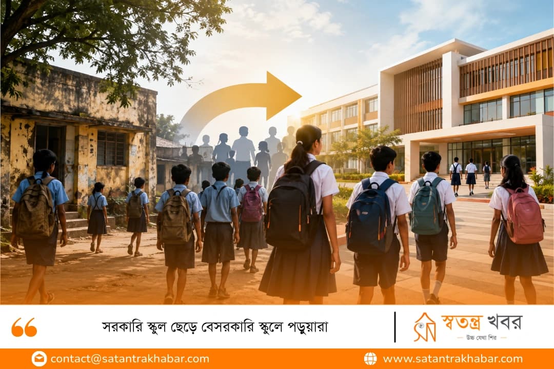 সরকারি স্কুল ছেড়ে বেসরকারি স্কুলে পড়ুয়ারা