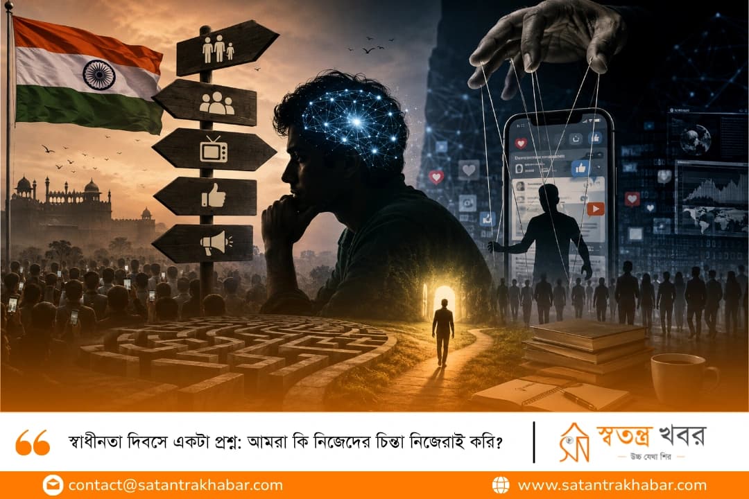 স্বাধীনতা দিবসে একটা প্রশ্ন: আমরা কি নিজেদের চিন্তা নিজেরাই করি? 