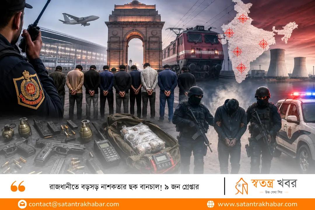 রাজধানীতে বড়সড় নাশকতার ছক বানচাল! ৯ জন গ্রেপ্তার
