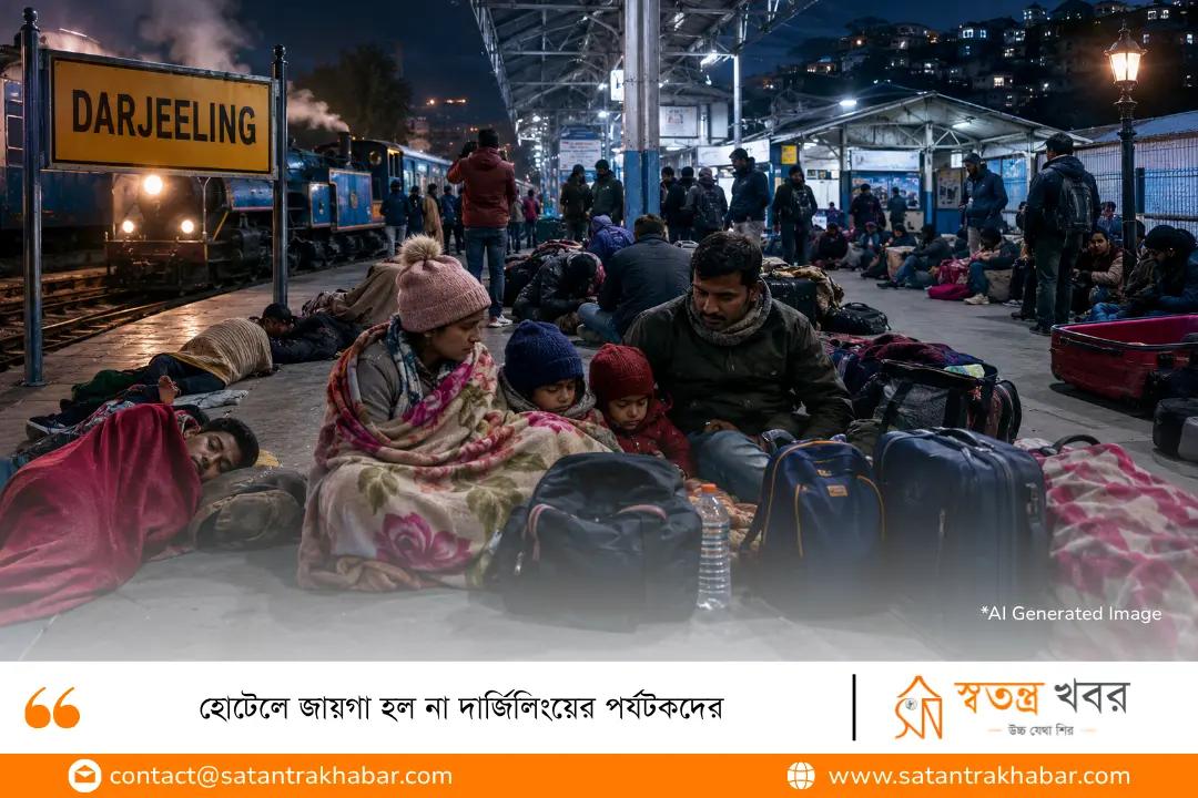 হোটেলে জায়গা হল না দার্জিলিংয়ের পর্যটকদের 