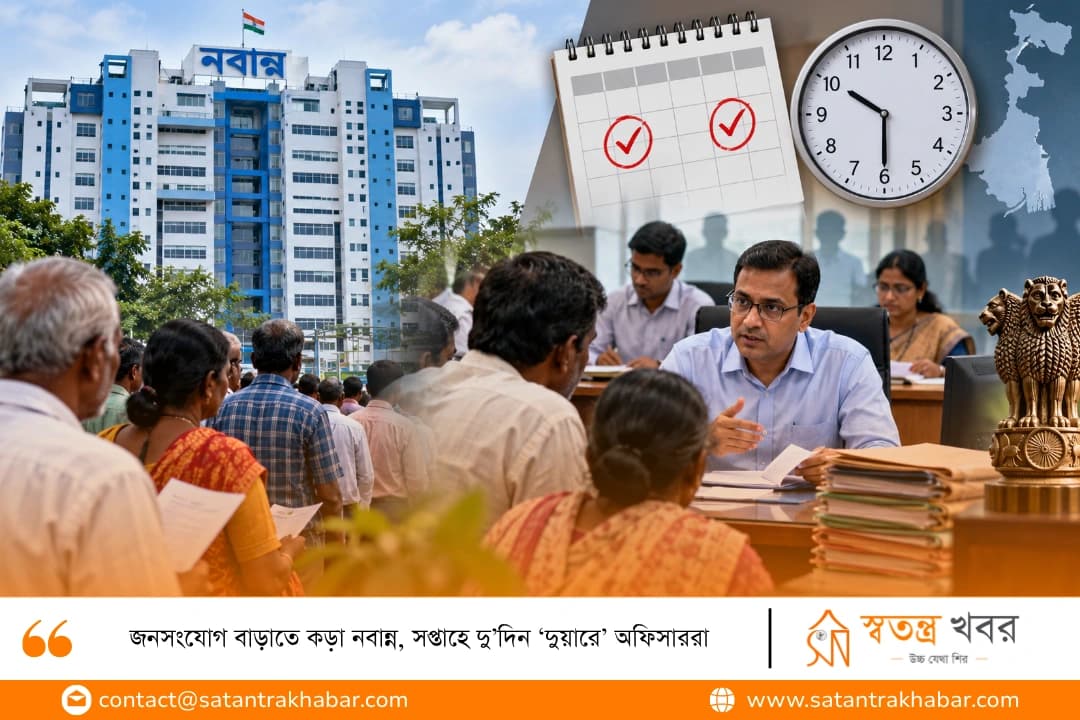 জনসংযোগ বাড়াতে কড়া নবান্ন, সপ্তাহে দু’দিন ‘দুয়ারে’ অফিসাররা