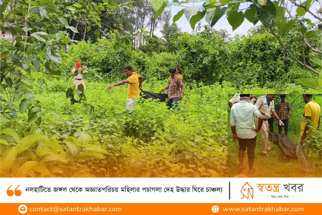 নলহাটিতে জঙ্গল থেকে অজ্ঞাতপরিচয় মহিলার পচাগলা দেহ উদ্ধার ঘিরে চাঞ্চল্য