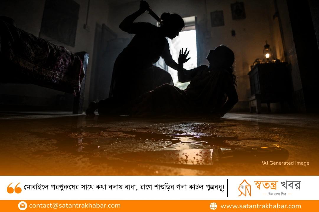 মোবাইলে পরপুরুষের সাথে কথা বলায় বাধা, রাগে শাশুড়ির গলা কাটল পুত্রবধূ!