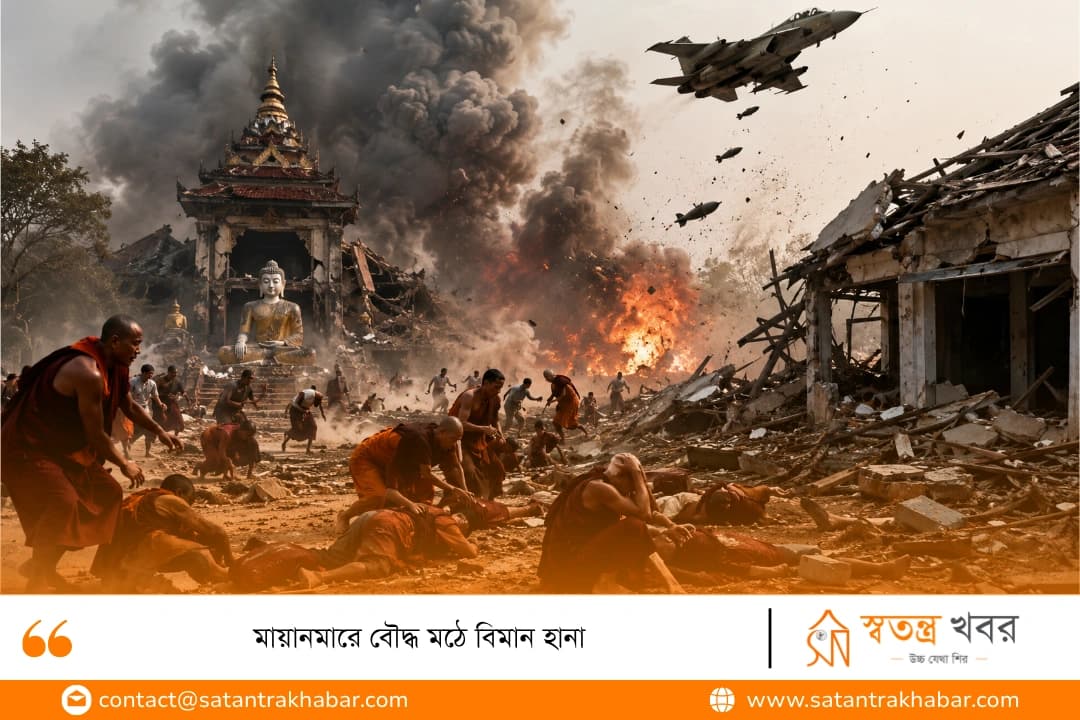 মায়ানমারে বৌদ্ধ মঠে বিমান হানা