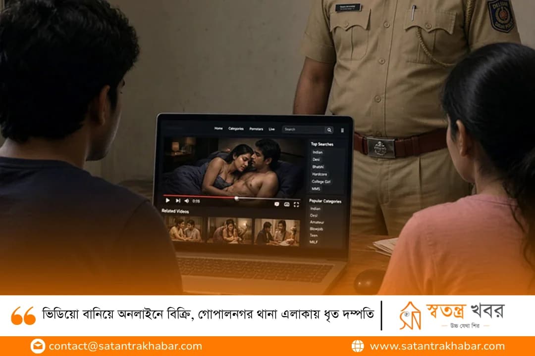 ভিডিয়ো বানিয়ে অনলাইনে বিক্রি, গোপালনগর থানা এলাকায় ধৃত দম্পতি