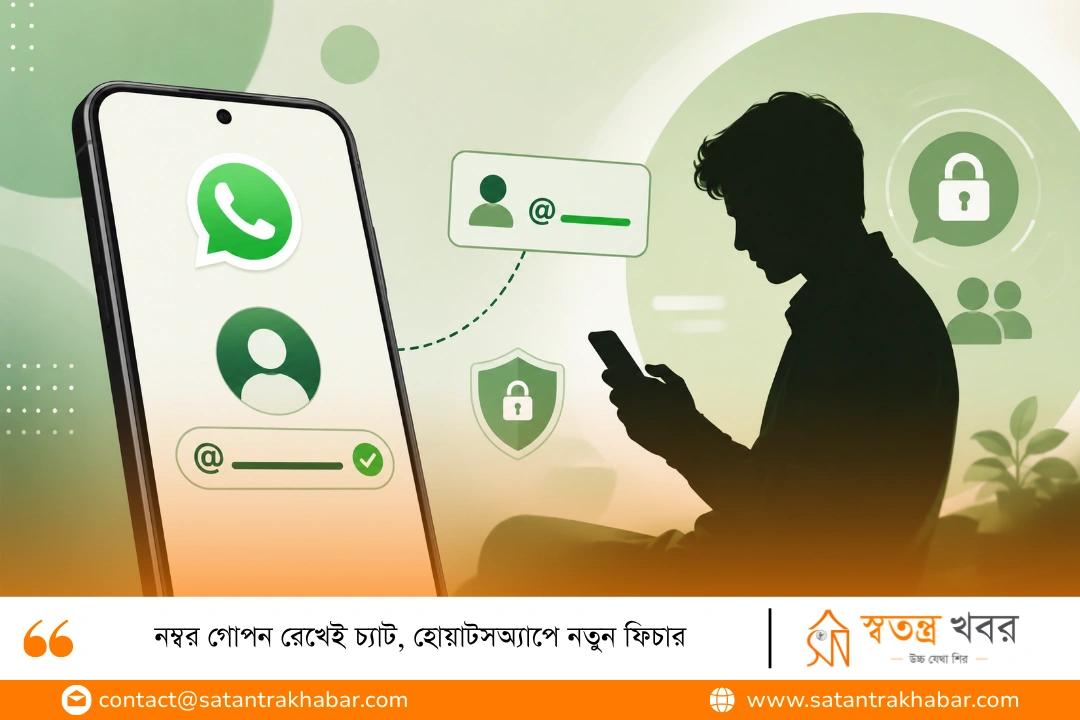 নম্বর গোপন রেখেই চ্যাট, হোয়াটসঅ্যাপে নতুন ফিচার