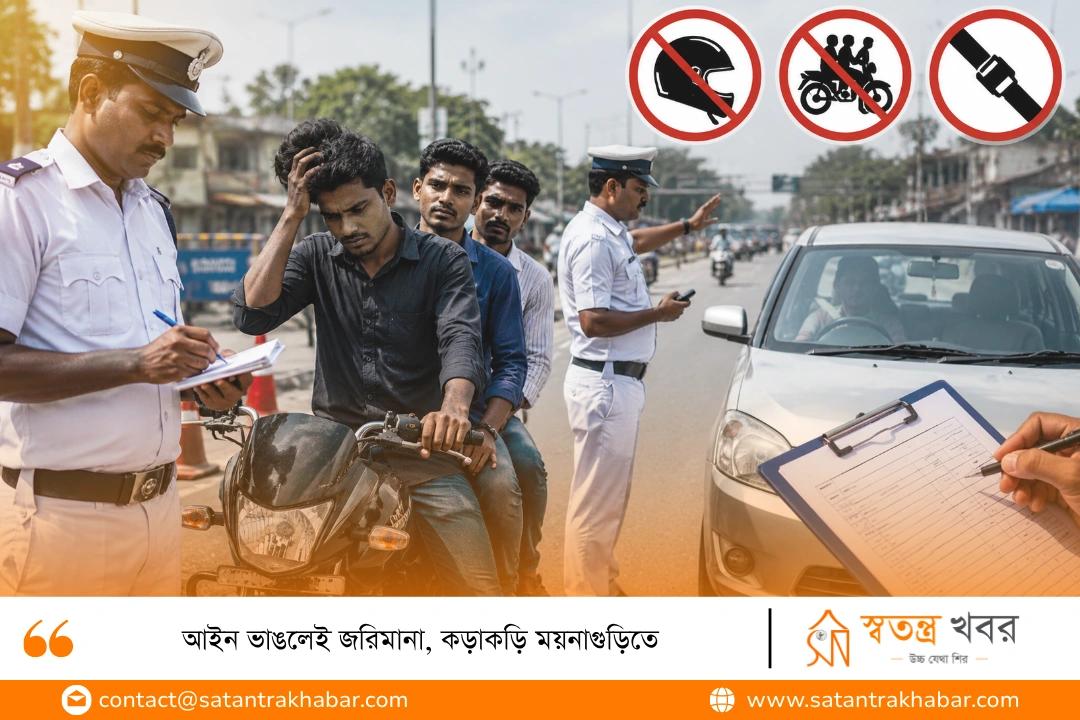 আইন ভাঙলেই জরিমানা, কড়াকড়ি ময়নাগুড়িতে