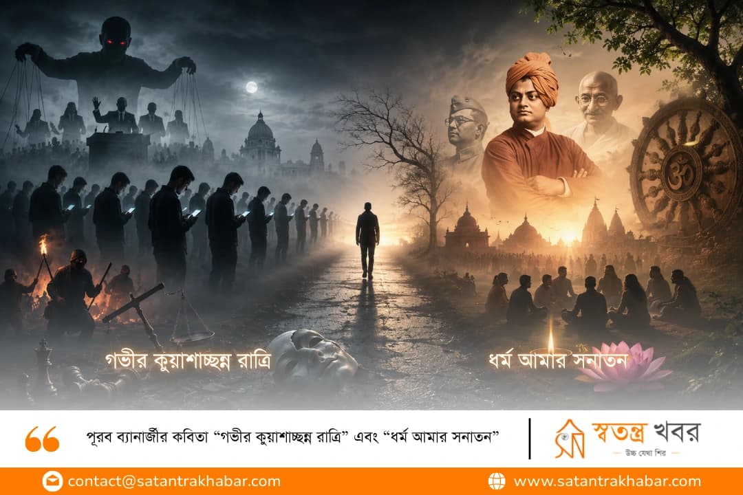 পূরব ব্যানার্জীর কবিতা “গভীর কুয়াশাচ্ছন্ন রাত্রি” এবং “ধর্ম আমার সনাতন”