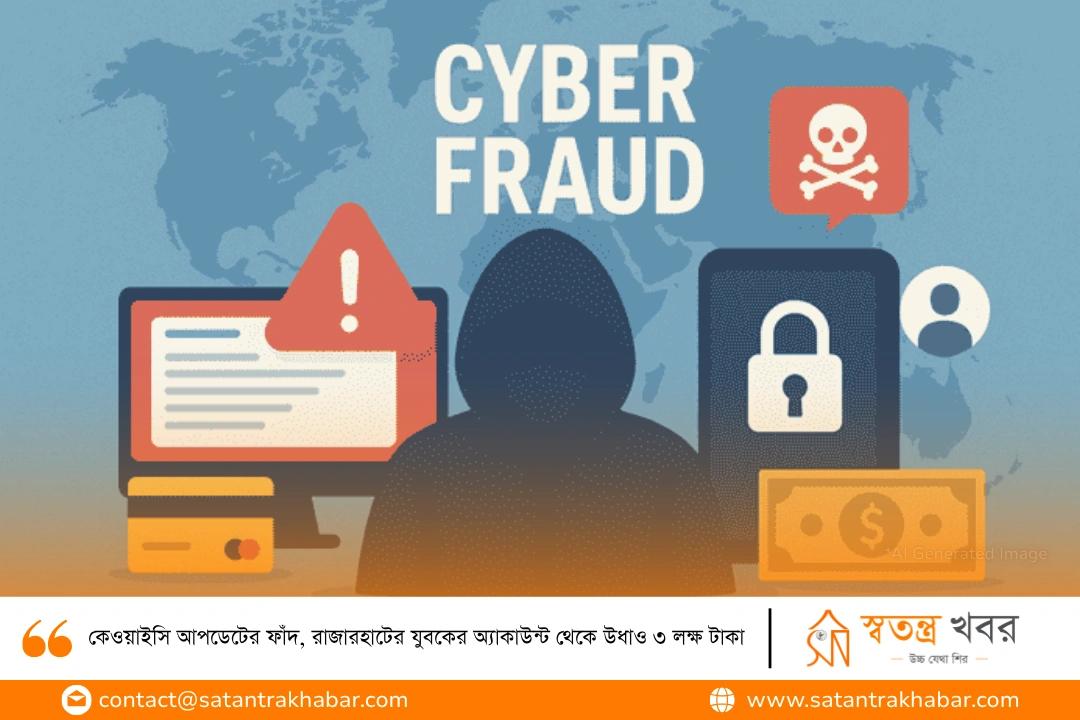 কেওয়াইসি আপডেটের ফাঁদ, রাজারহাটের যুবকের অ্যাকাউন্ট থেকে উধাও ৩ লক্ষ টাকা