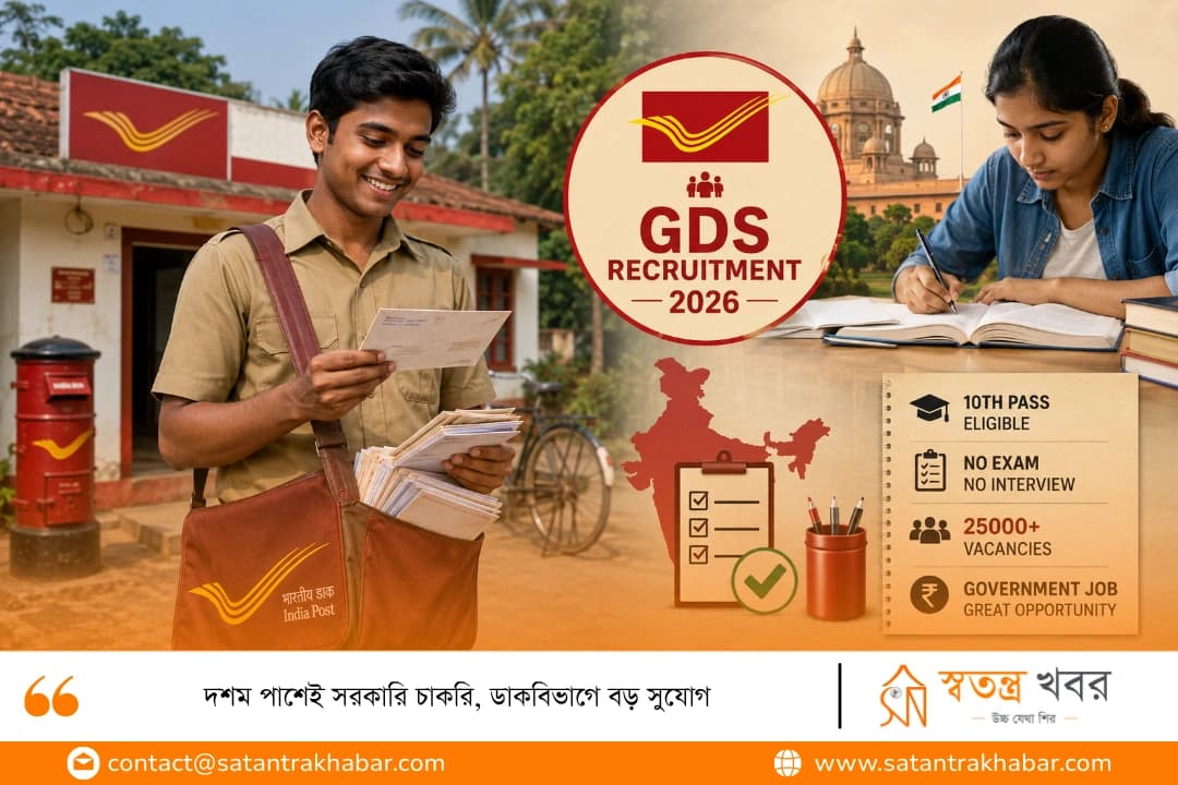 দশম পাশেই সরকারি চাকরি, ডাকবিভাগে বড় সুযোগ