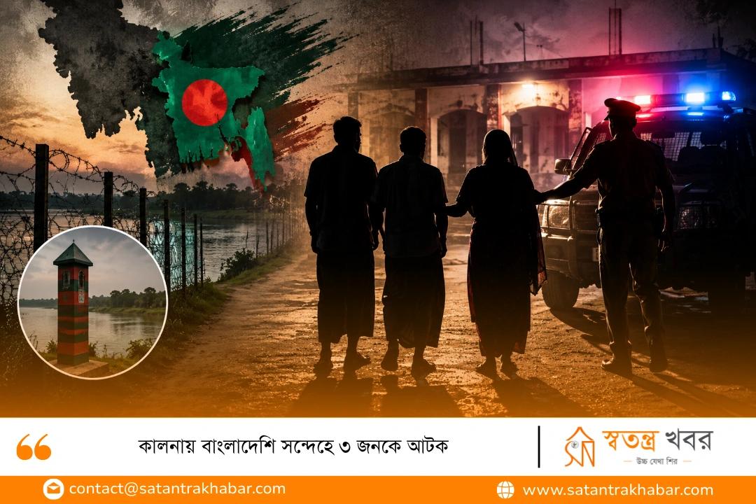 কালনায় বাংলাদেশি সন্দেহে ৩ জনকে আটক