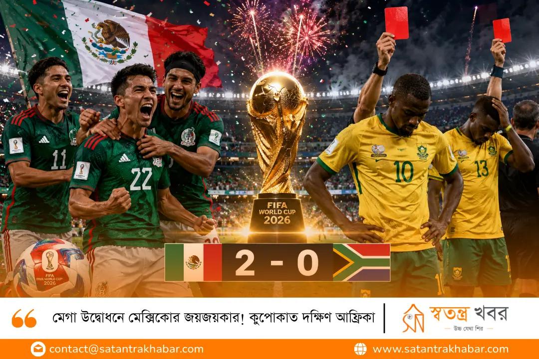 মেগা উদ্বোধনে মেক্সিকোর জয়জয়কার! কুপোকাত দক্ষিণ আফ্রিকা