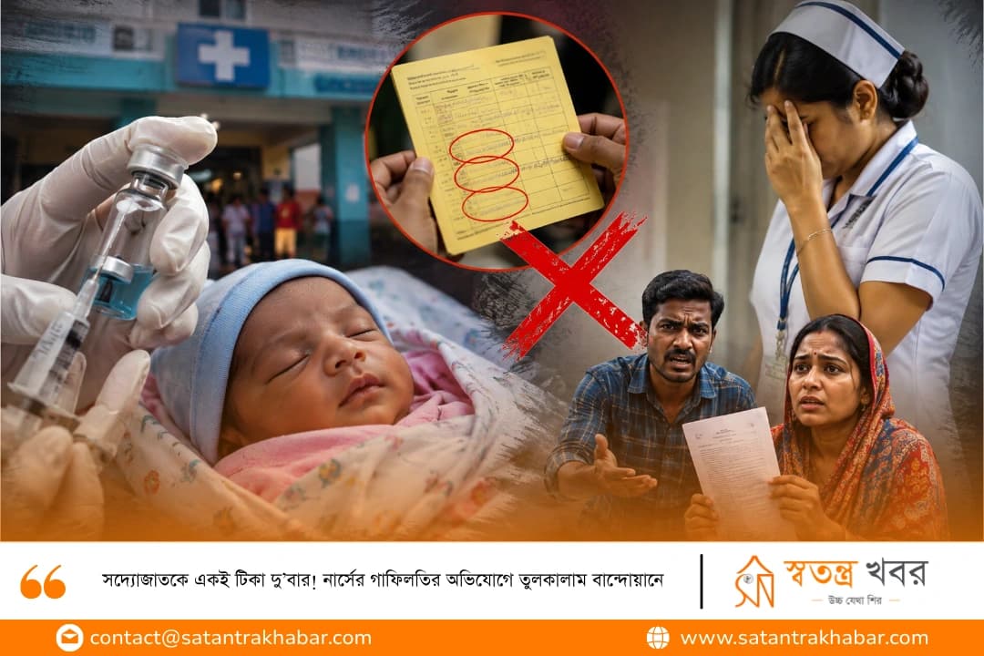 সদ্যোজাতকে একই টিকা দু’বার! নার্সের গাফিলতির অভিযোগে তুলকালাম বান্দোয়ানে