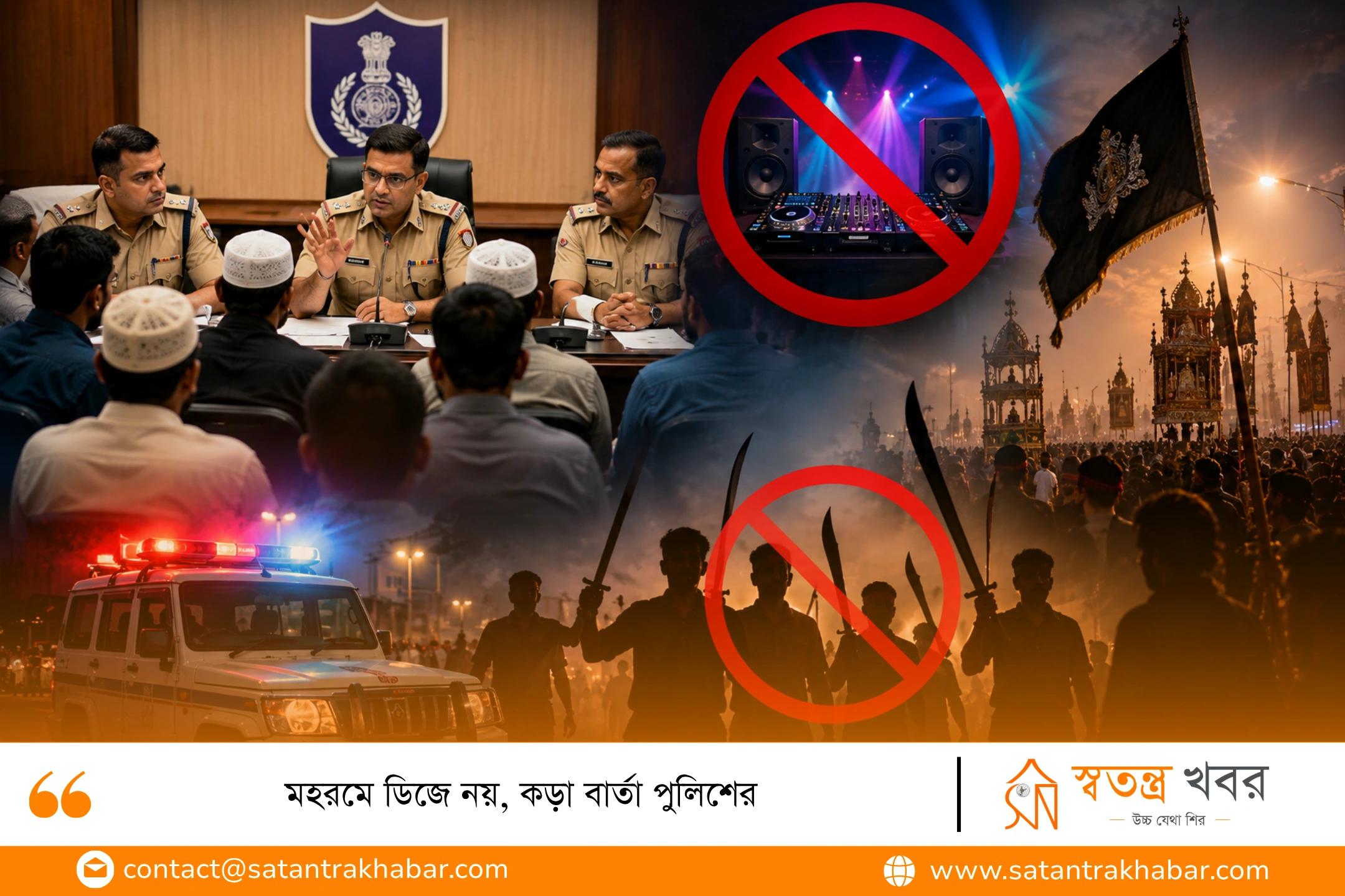 মহরমে ডিজে নয়, কড়া বার্তা পুলিশের