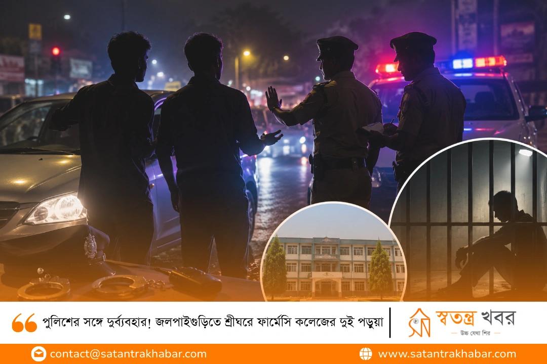 পুলিশের সঙ্গে দুর্ব্যবহার! জলপাইগুড়িতে শ্রীঘরে ফার্মেসি কলেজের দুই পড়ুয়া