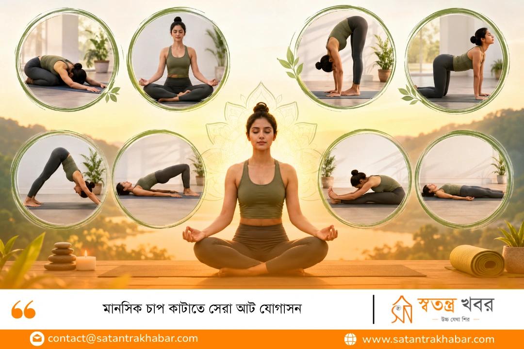 মানসিক চাপ কাটাতে সেরা আট যোগাসন