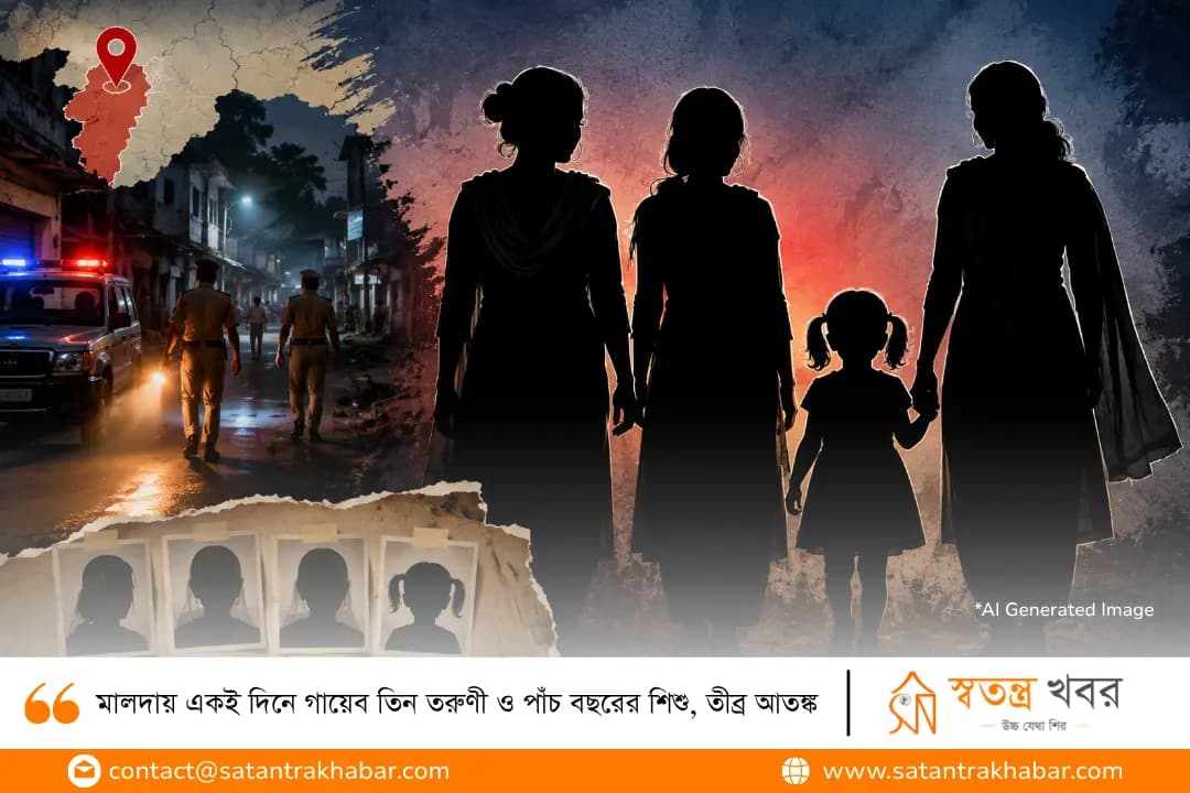 মালদায় একই দিনে গায়েব তিন তরুণী ও পাঁচ বছরের শিশু, তীব্র আতঙ্ক 