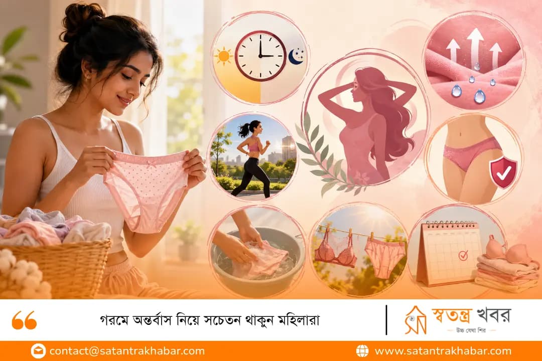 গরমে অন্তর্বাস নিয়ে সচেতন থাকুন মহিলারা
