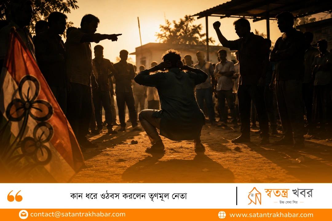 কান ধরে ওঠবস করলেন তৃণমূল নেতা