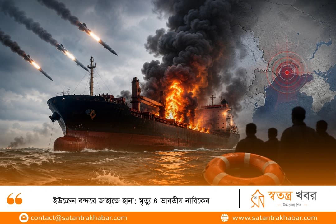 ইউক্রেন বন্দরে জাহাজে হানা: মৃত্যু ৪ ভারতীয় নাবিকের