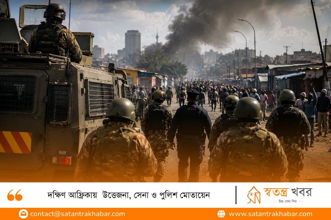 দক্ষিণ আফ্রিকায়  উত্তেজনা, সেনা ও পুলিশ মোতায়েন