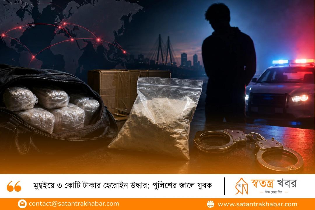 মুম্বইয়ে ৩ কোটি টাকার হেরোইন উদ্ধার: পুলিশের জালে যুবক