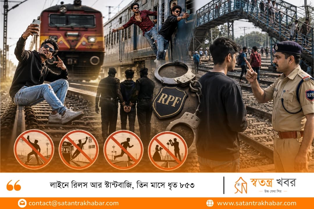 লাইনে রিলস আর স্টান্টবাজি, তিন মাসে ধৃত ৮৫৩