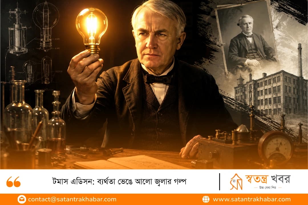 টমাস এডিসন: ব্যর্থতা ভেঙে আলো জ্বলার গল্প