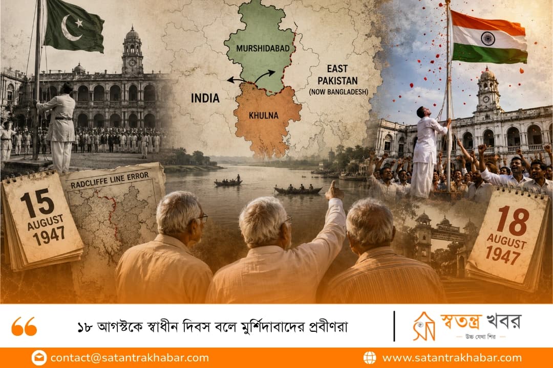 ১৮ আগস্টকে স্বাধীন দিবস বলে মুর্শিদাবাদের প্রবীণরা 