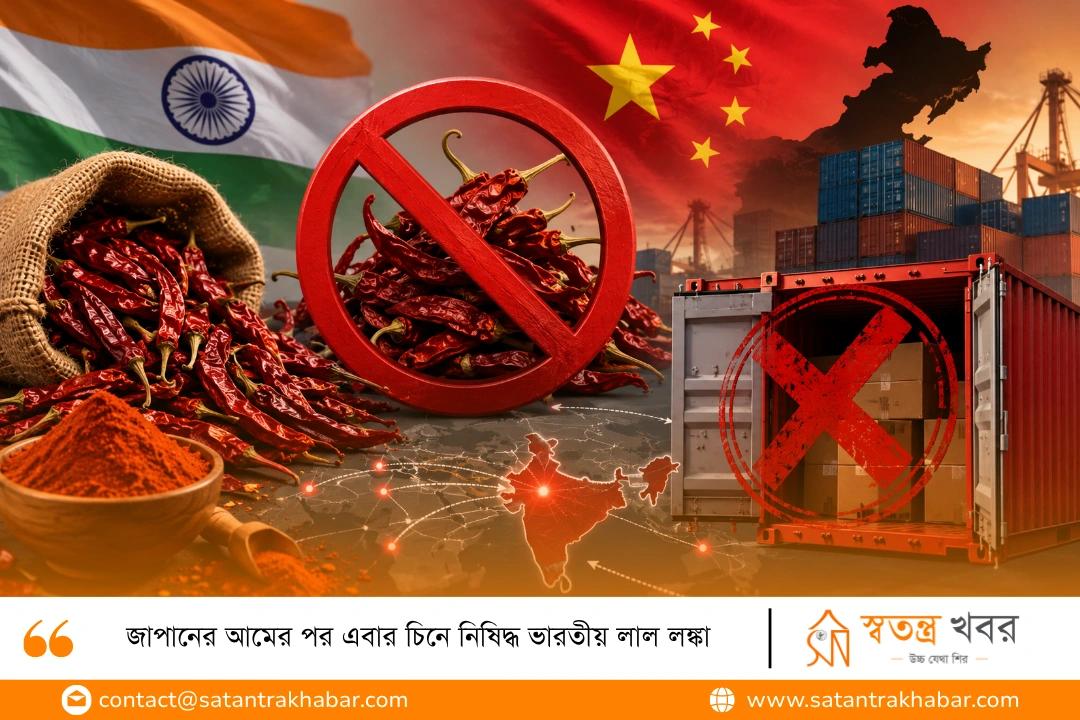 জাপানের আমের পর এবার চিনে নিষিদ্ধ ভারতীয় লাল লঙ্কা