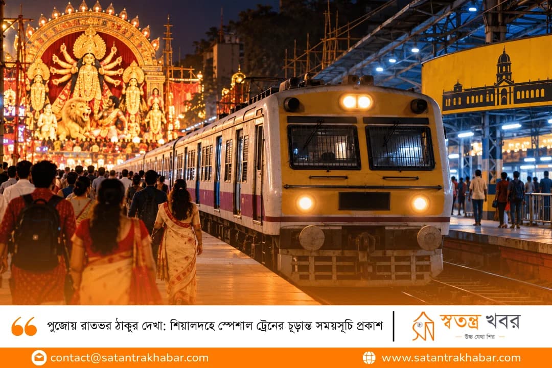 পুজোয় রাতভর ঠাকুর দেখা: শিয়ালদহে স্পেশাল ট্রেনের চূড়ান্ত সময়সূচি প্রকাশ