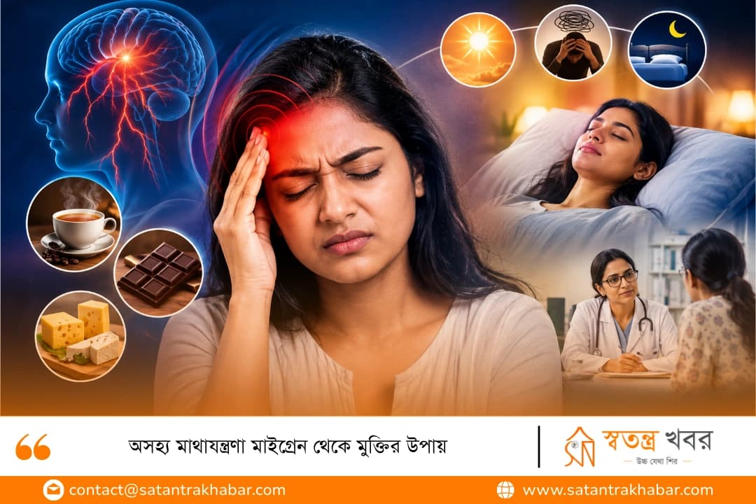 অসহ্য মাথাযন্ত্রণা মাইগ্রেন থেকে মুক্তির উপায় 