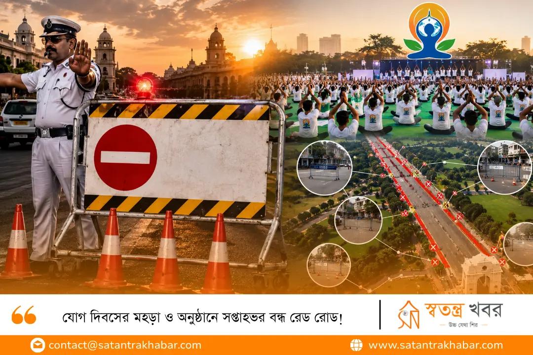 যোগ দিবসের মহড়া ও অনুষ্ঠানে সপ্তাহভর বন্ধ রেড রোড! 